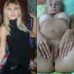 Beautiful wife Ksenia before and after