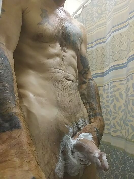 showering