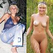 Beautiful wife Ksenia before and after