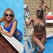 Beautiful wife Ksenia in gallery before and after