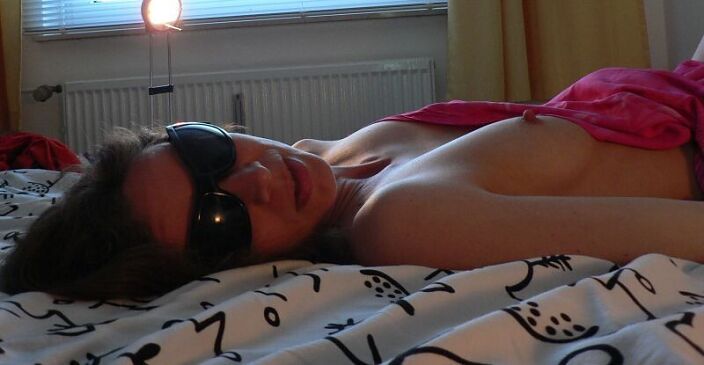 Bettina Riedel from Hannover on bed