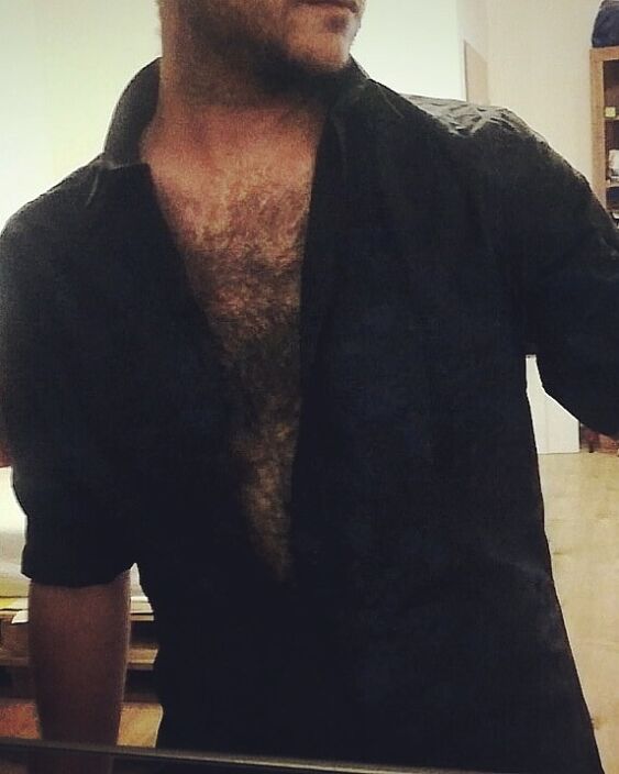 Black and hairy chest