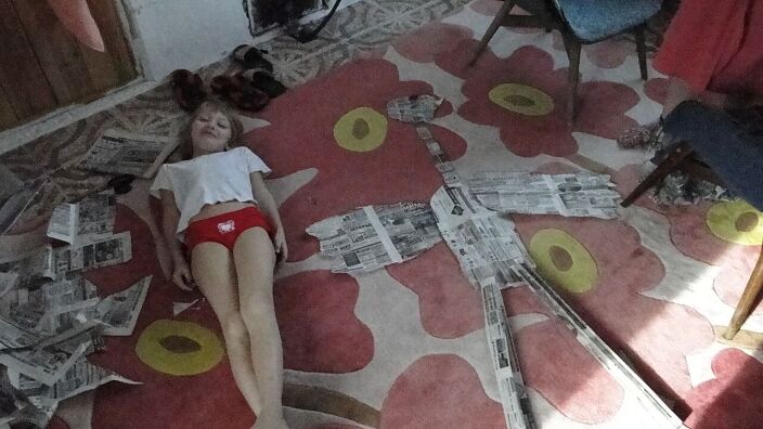 маленькая с журавлем