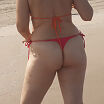 wife beach bikini thong