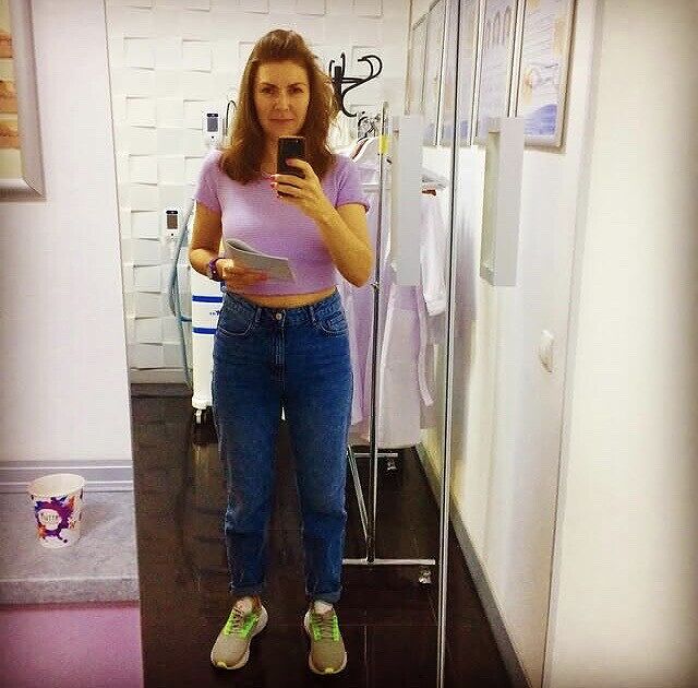 Таня перед съемками