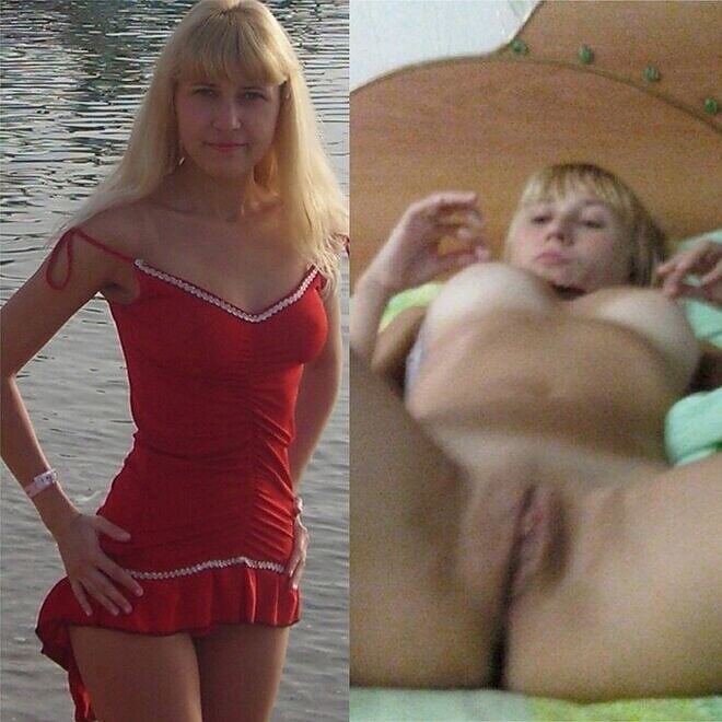 Beautiful wife Ksenia before and after