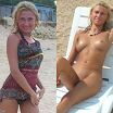 Beautiful wife Ksenia before and after