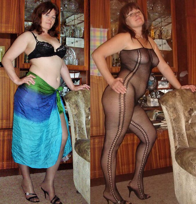 Жена одетая-раздетая