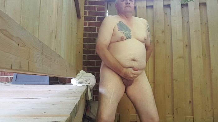 sunny backyard wank