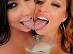 Sloppy kissing babes