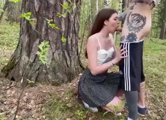 минет на природе