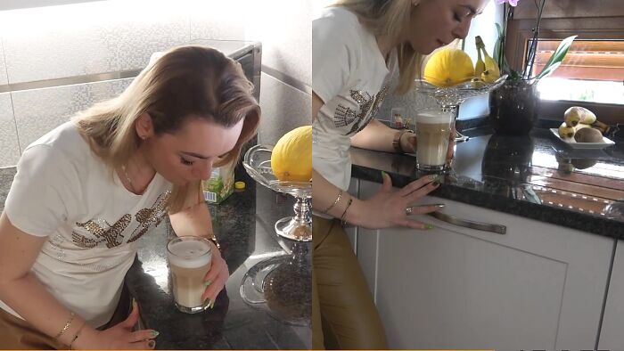 Кофе для мужа со сливками из члена его приятеля