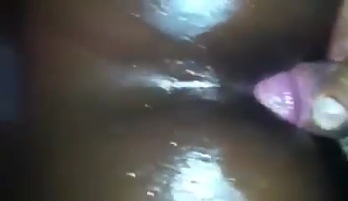 Белый член в тугой черной попке