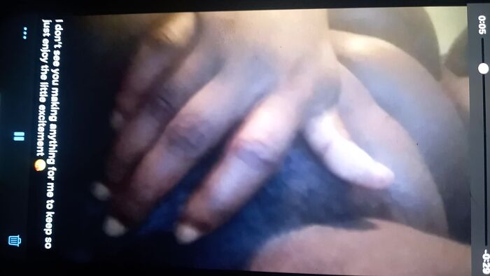 Black girl playing with pussy