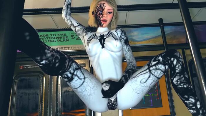 Чертовка Мастурбирует и Кончает в Поезде