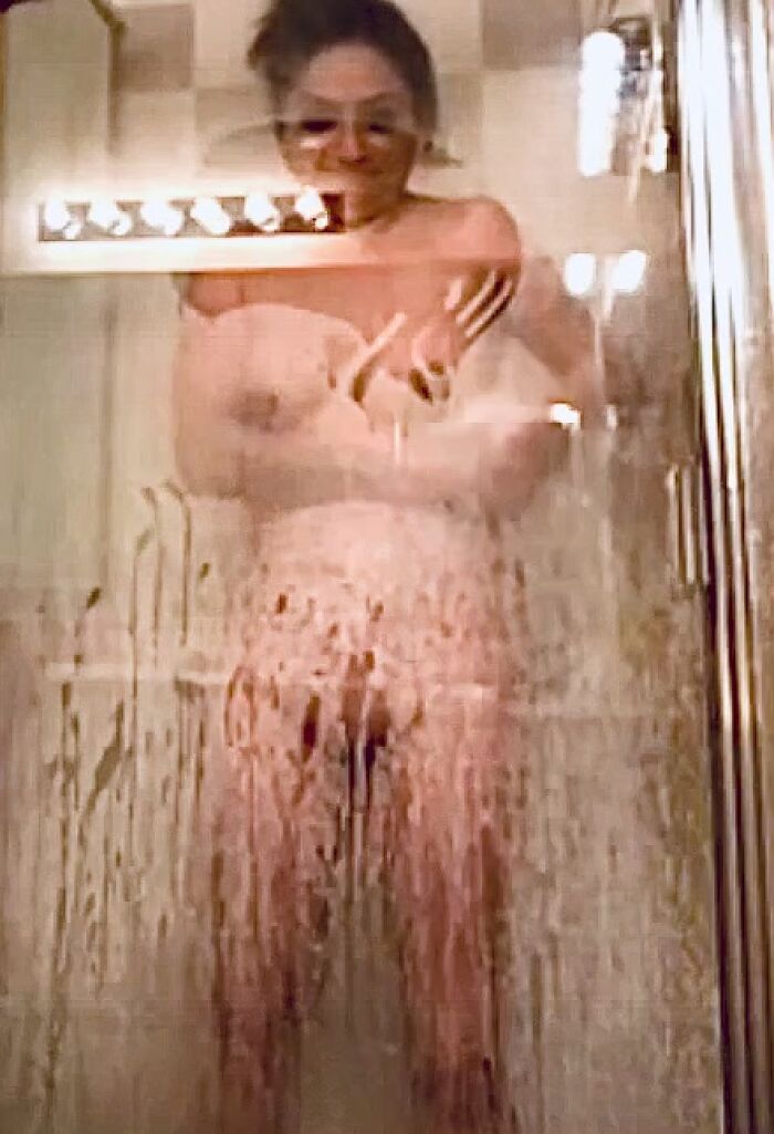 Sandra in the shower