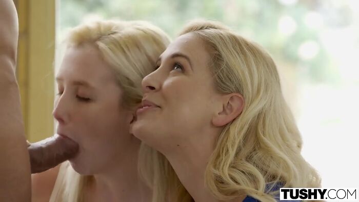 Две блондинки в душевном сексе (мама и дочка)