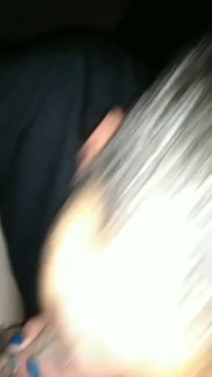 Sucking my husband's huge white cock