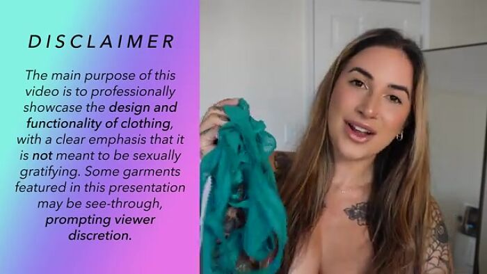 TRANSPARENT Blue Lingerie Sets TRY ON with Mirror View