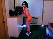 No Panties, Transparent Lingerie Orange Yellow Dress