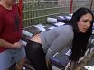 Парень фапает на прохожую