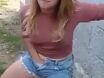 young girl can't stop pulling her pussy right on the str