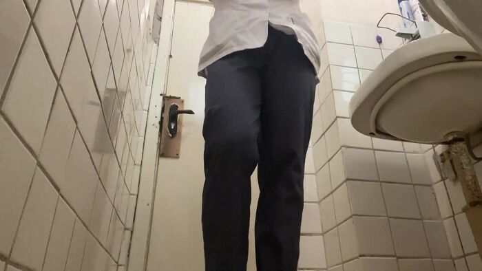 Nurse masturbates at work