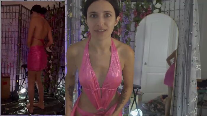 Naiadesaqua Shows You Her Small Pink And Shiny Bikinis!