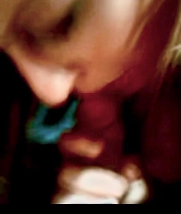 Debbie sucking his cock and swallowing his cum