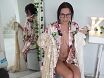 TRANSPARENT White Sheer SEE THRU ROBES NO PANTIES Try On